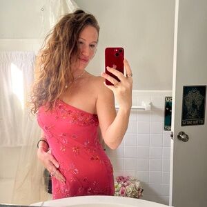 Scala Pink Asymmetrical Embellished Cocktail Dress